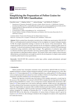 Simplifying the Preparation of Pollen Grains for MALDI