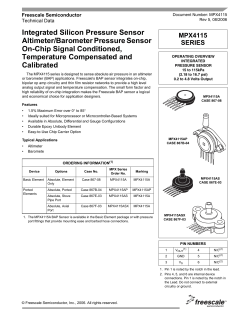 MPX4115, Integrated Silicon Pressure Sensor Altimeter/Barometer