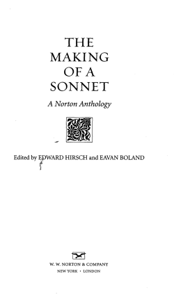 the making of a sonnet