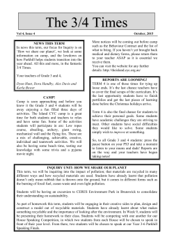 The 3/4 Times - Parkhill Primary School