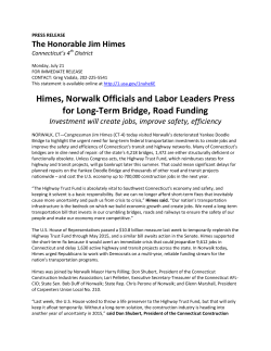 Himes, Norwalk Officials and Labor Leaders Press for Long