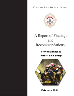 Virginia Fire Service Board: Final Report