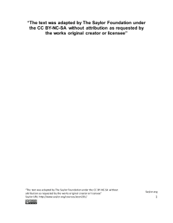 “The text was adapted by The Saylor Foundation under the CC BY