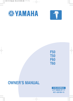 F50 / T50 / F60 / T60 Owner`s Manual