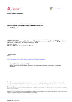 Biomechanical Regulation of Endothelial Phenotype Lee, Ee