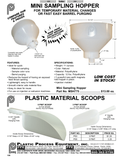 mini sampling hopper / plastic material scoops