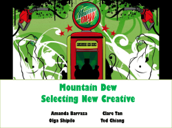Mountain Dew Selecting New Creative
