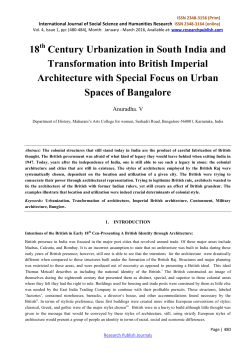 18 Century Urbanization in South India and Transformation into