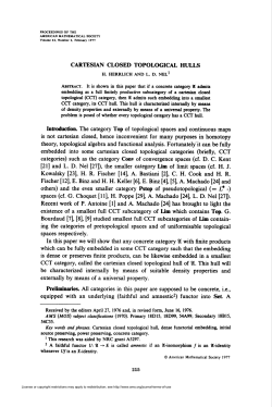 CARTESIAN CLOSED TOPOLOGICAL HULLS Kowalsky