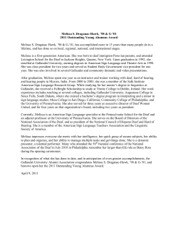 Melissa Draganac-Hawk - Gallaudet University