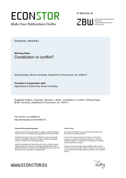 Constitution or conflict?