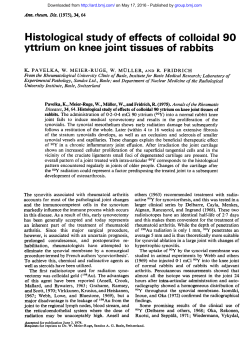 Histological study of effects of colloidal 90 yttrium on