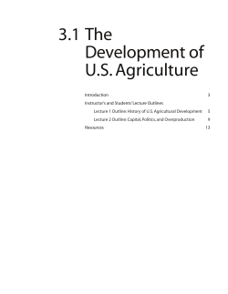 3.1 The Development of US Agriculture
