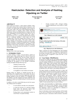 HashJacker- Detection and Analysis of Hashtag