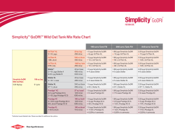 SimplicityTM GoDRITM Wild Oat Tank Mix Rate Chart
