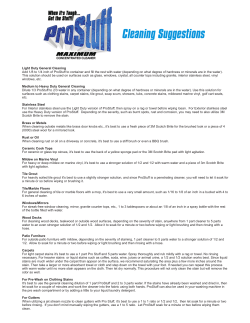 cleaning guide 12_15.cdr - ProStuff glass, carpet, rust, mildew