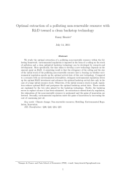 Optimal extraction of a polluting non-renewable resource with
