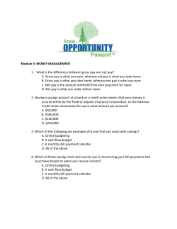 Module 3: MONEY MANAGEMENT 1. What is the difference