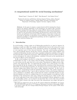 A computational model for social learning mechanisms