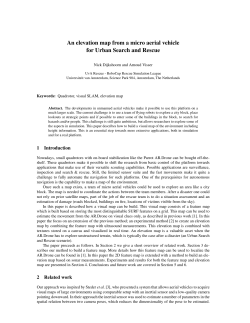 An elevation map from a micro aerial vehicle for