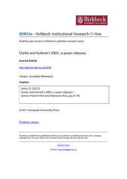 Clarke and Kubrick`s 2001 - BIROn - Birkbeck Institutional Research