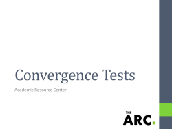 Convergence Tests