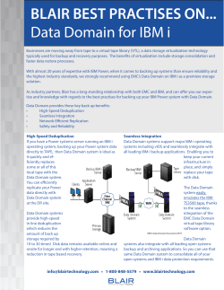 Best Practices on Data Domain