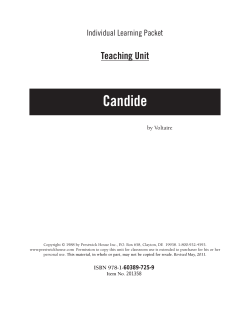 Candide - Teaching Unit: Sample Pages