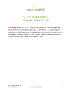 CPOE Quick Start Guide Supplement