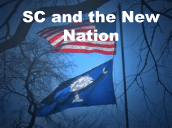 SC and the New Nation