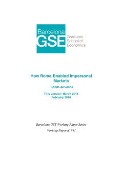 How Rome Enabled Impersonal Markets