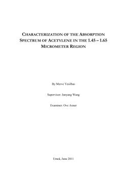 characterization of the absorption spectrum of acetylene in the 1.45