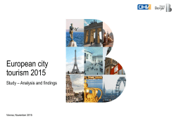 European city tourism 2015