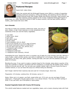 Featured Recipes - Dr. McDougall`s