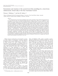 Entrainment and retention of the coastal larval fish assemblage by