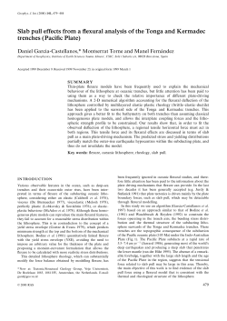 Slab pull effects from a flexural analysis of the Tonga and