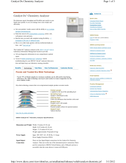 Catalyst Dx Chemistry Analyzer