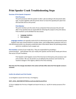 Print Spooler Crash Troubleshooting Steps