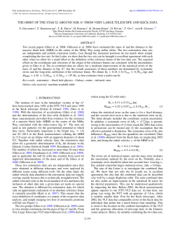 THE ORBIT OF THE STAR S2 AROUND SGR A* FROM VERY