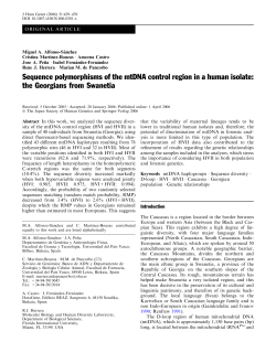 Sequence polymorphisms of the mtDNA control region in a