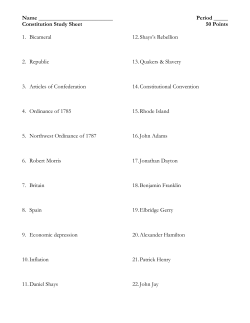 Name Period _____ Constitution Study Sheet 50 Points 1