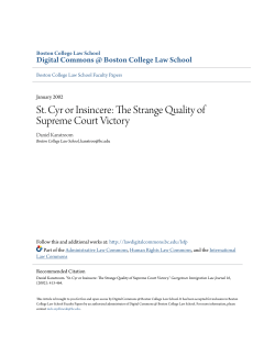 St. Cyr or Insincere: The Strange Quality of Supreme Court Victory