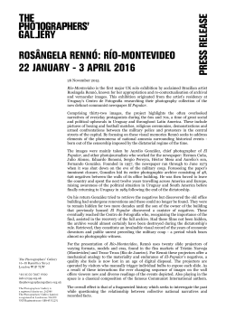 ros&acirc;ngela renn&oacute;: r&iacute;o-montevideo 22 january - 3 april 2016