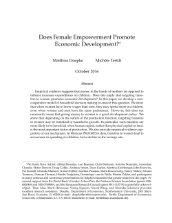 Does Female Empowerment Promote Economic Development?