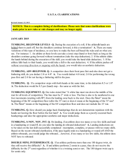 1 USTA CLARIFICATIONS NOTICE: This is a complete