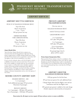 pinehurst resort transportation