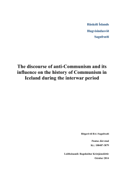 The discourse of anti-Communism and its influence on