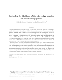 Evaluating the likelihood of the referendum paradox for