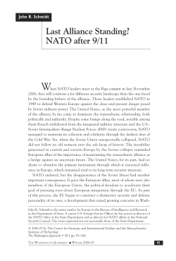 Last Alliance Standing? NATO after 9/11