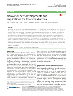 Norovirus: new developments and implications for travelers